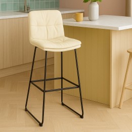 Cream imitation bar stool - Daria - Kare Design