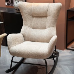 Fauteuil à bascule beige - Romeo - Kare Design