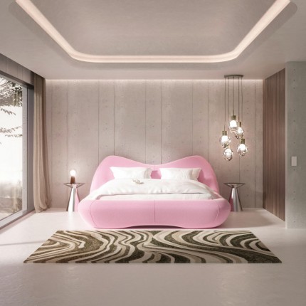 Bed Fluid Dreams pink 180x200cm Kare Design