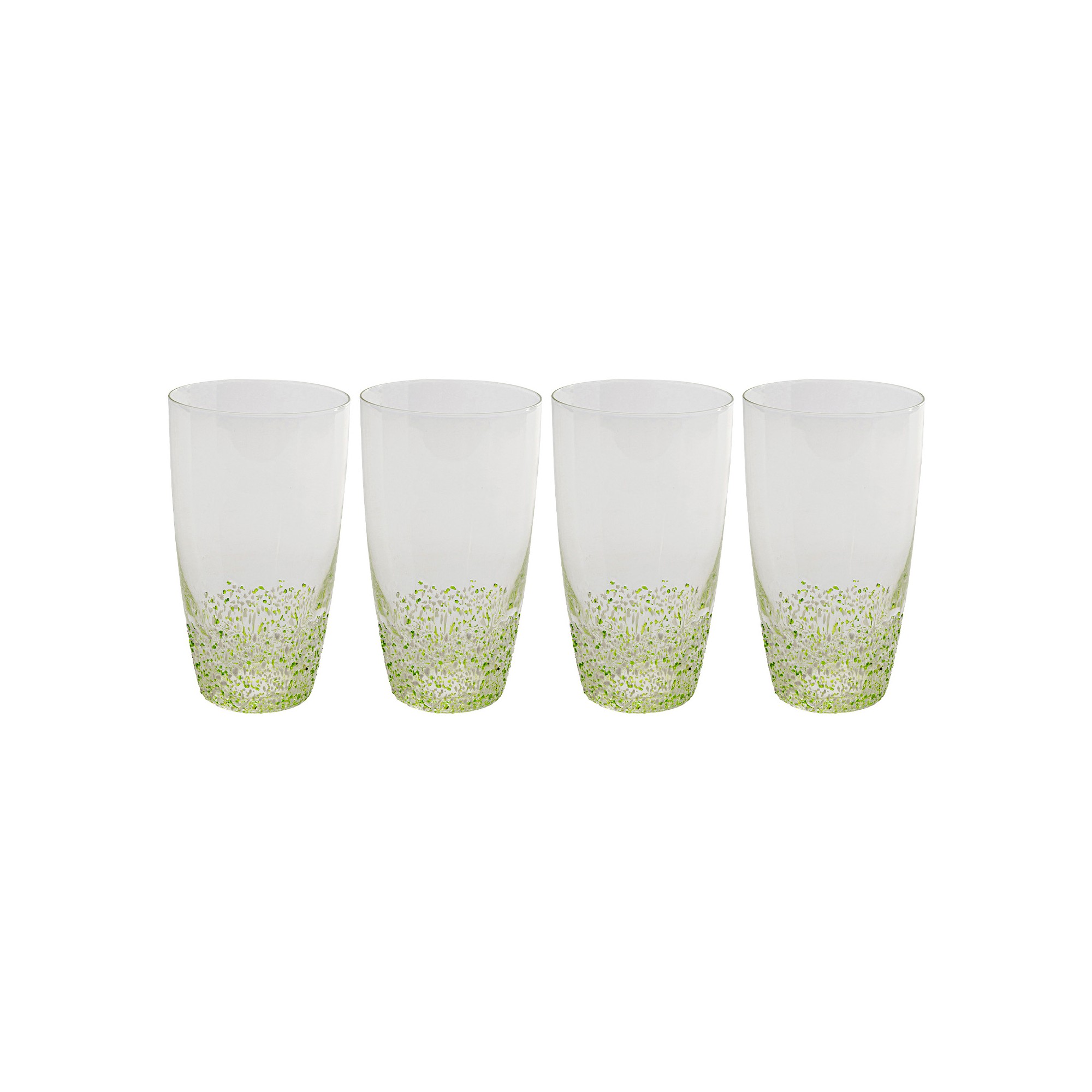 Verres à eau Confetti verts set de 4 Kare Design