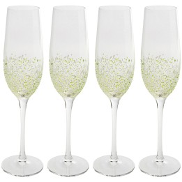 Champagne Glass Confetti green (4/set) Kare Design