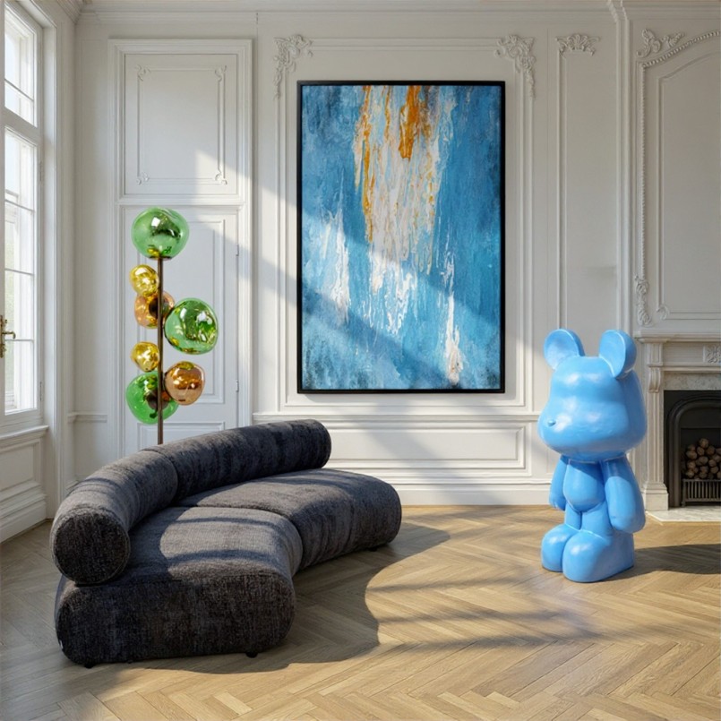Canapé en velours bleu foncé - Ciao - Kare Design