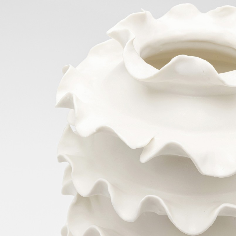 Vase Viento 39cm white Kare Design