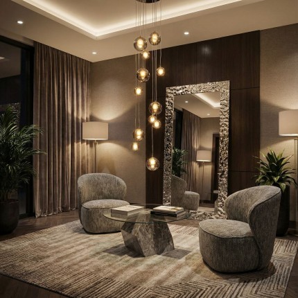 Swivel Armchair Ellie grey Kare Design