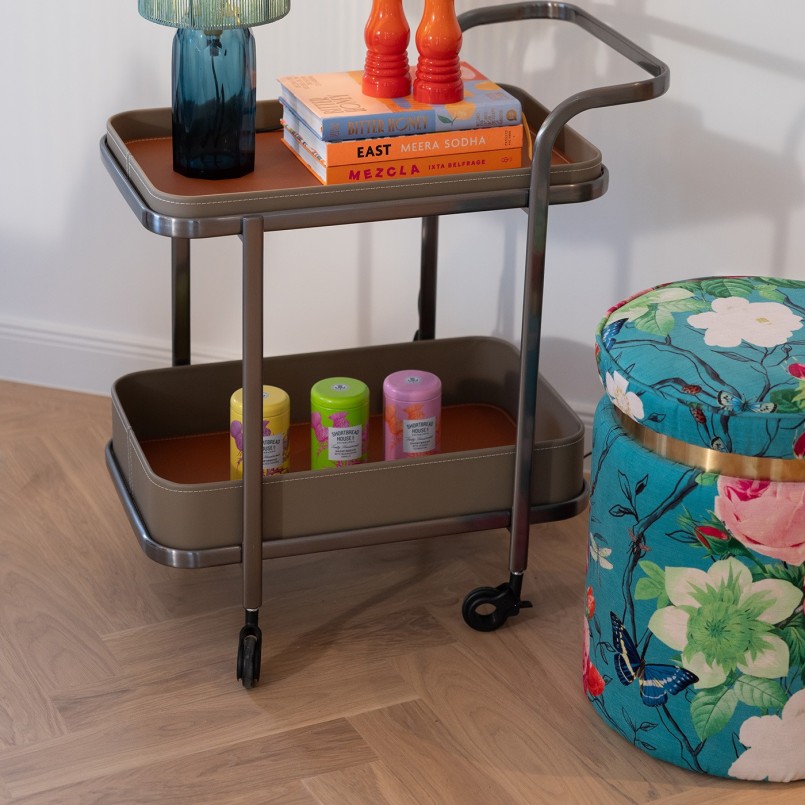 Stool Flower Fever Ø39cm blue Kare Design