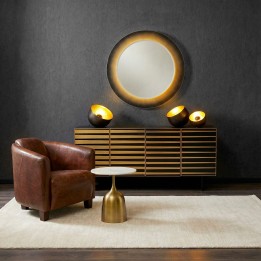 Lampe en acier noir et doré - Apollon Smooth - Kare Design
