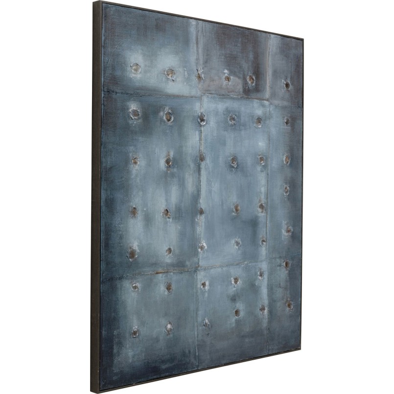 Tableau sur toile Moody bleu 150x120cm