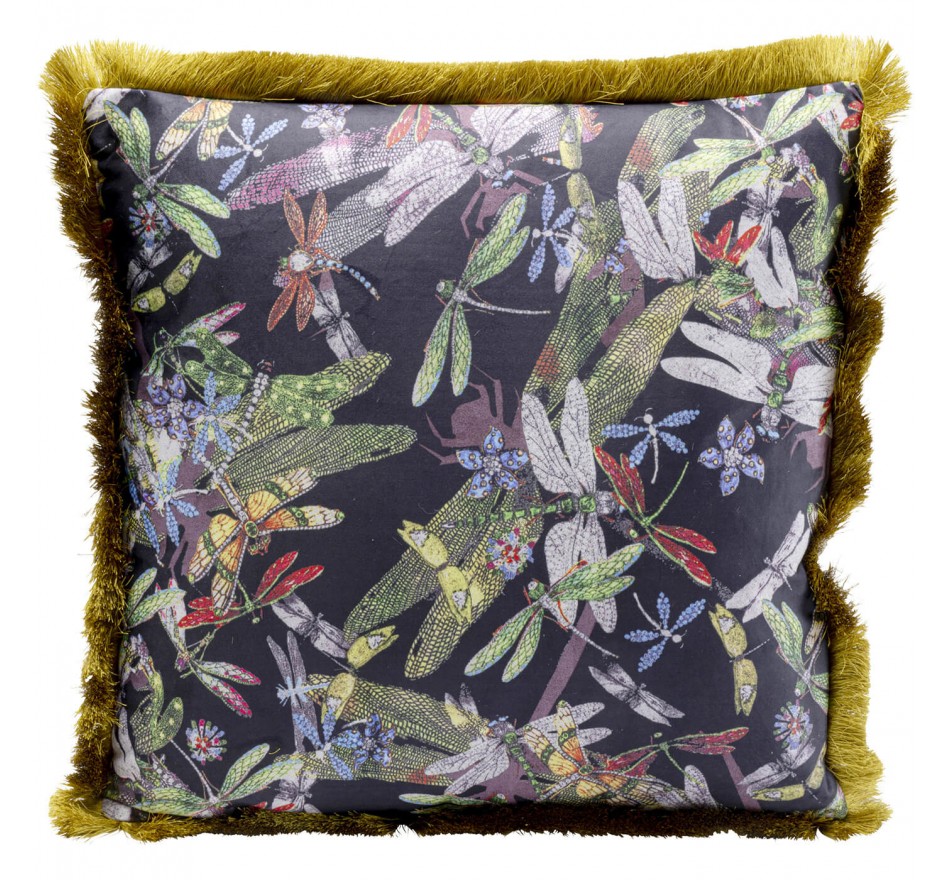 Coussin à franges libellules Kare Design