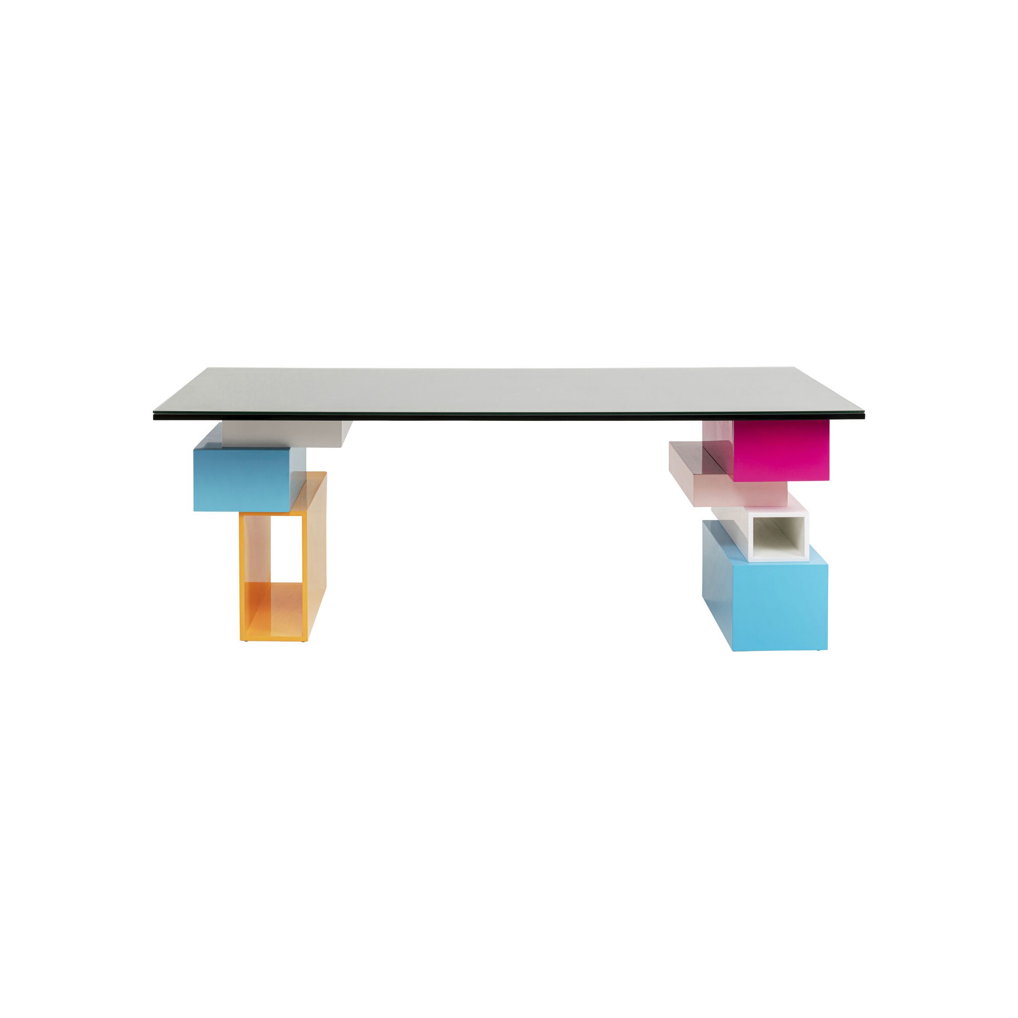 Bureau Pixel avec plateau verre 200x90cm