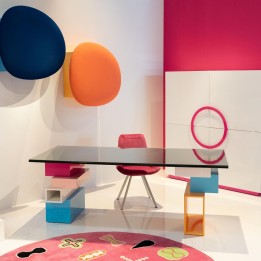 Bureau Pixel avec plateau verre 200x90cm