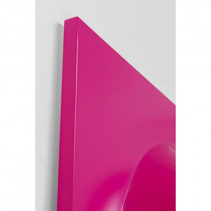 Miroir Aero LED 141x80cm rose Kare Design