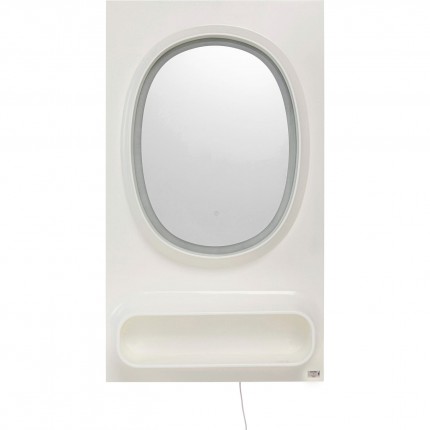 Miroir Aero LED 141x80cm blanc Kare Design