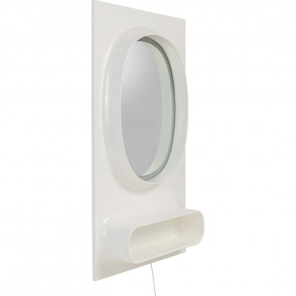 Miroir Aero LED 141x80cm blanc Kare Design