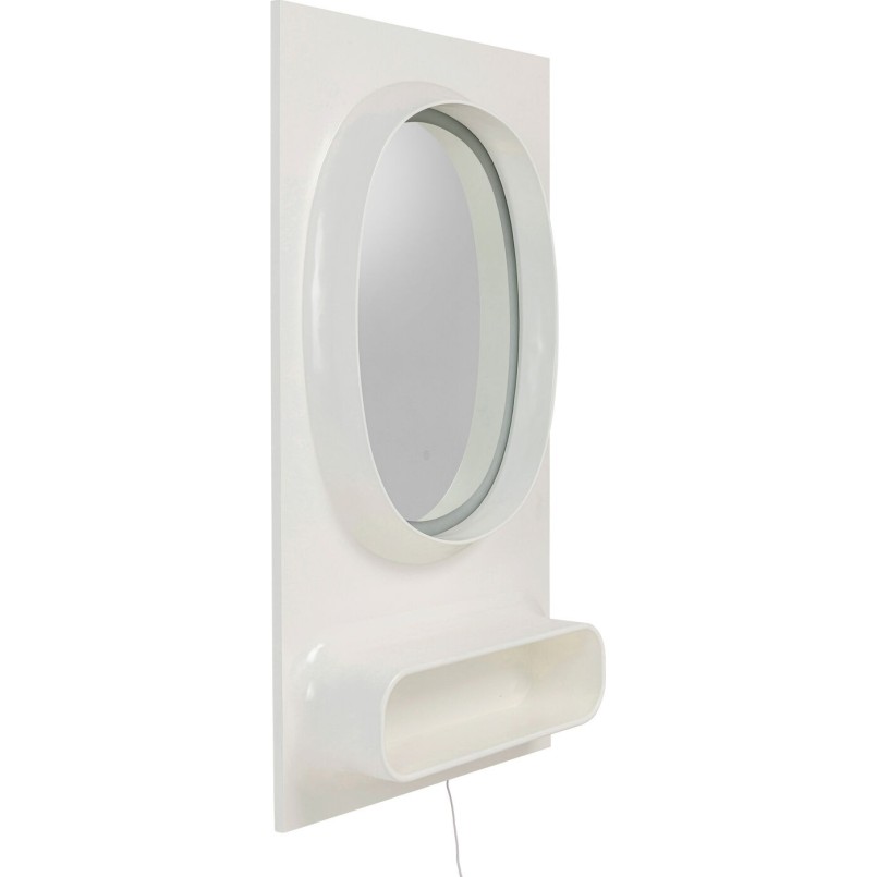 Miroir mural Aero LED blanc 80x141cm