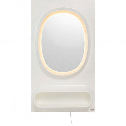 Mirror Aero LED 141x80cm white Kare Design