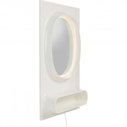 Mirror Aero LED 141x80cm white Kare Design