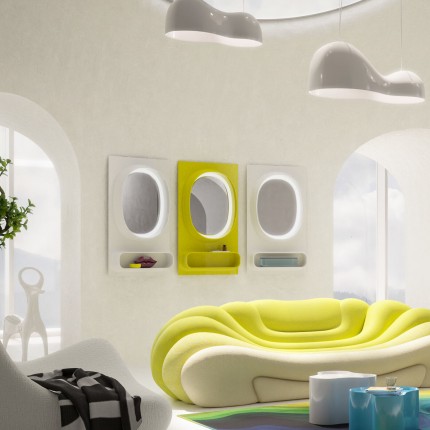 Miroir Aero LED 141x80cm vert Kare Design