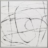 Tableau sur toile Sketch blanc 120x120cm