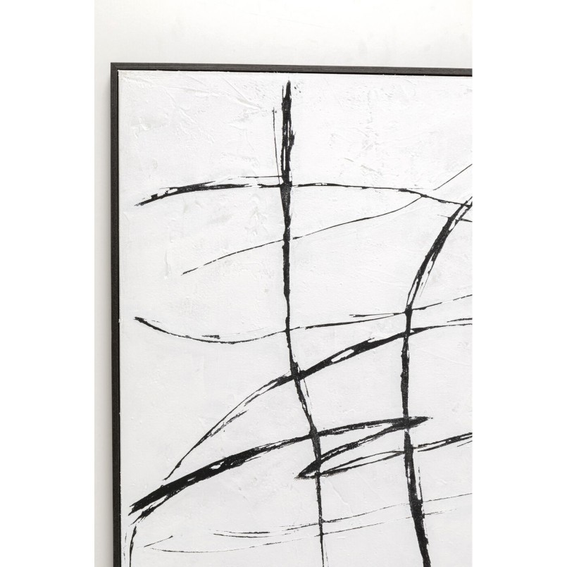 Tableau sur toile Sketch blanc 120x120cm