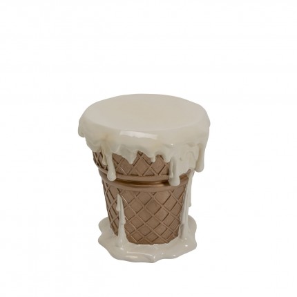 Tabouret glace 37cm vanille Kare Design