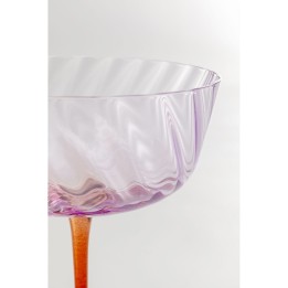 Verre à champagne Twist 18cm ass.