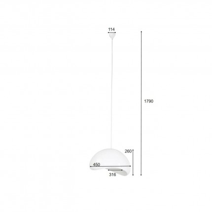 Suspension Cloud Beam 45cm blanche Kare Design