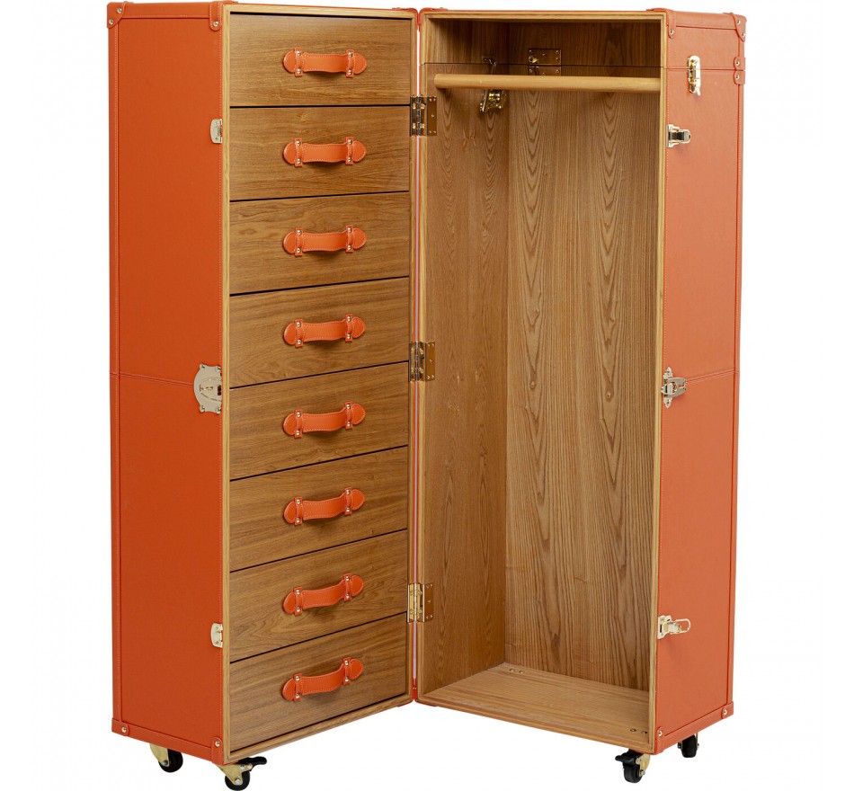 Malle-armoire Monaco orange Kare Design