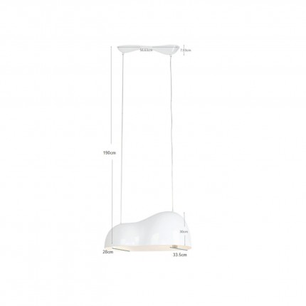 Suspension Cloud Beam Double 70cm argentée Kare Design