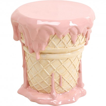 Tabouret glace 38cm fraise Kare Design