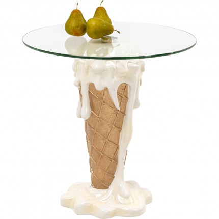 Table d'appoint glace 48cm vanille Kare Design