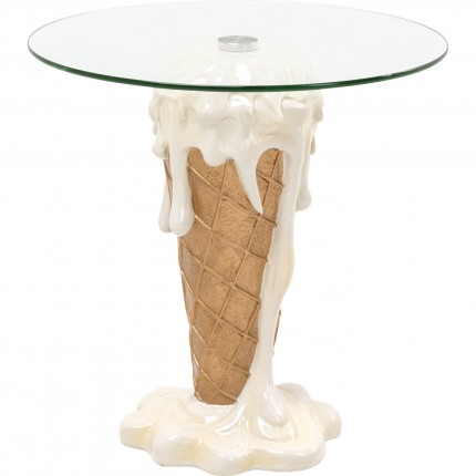 Table d'appoint glace 48cm vanille Kare Design