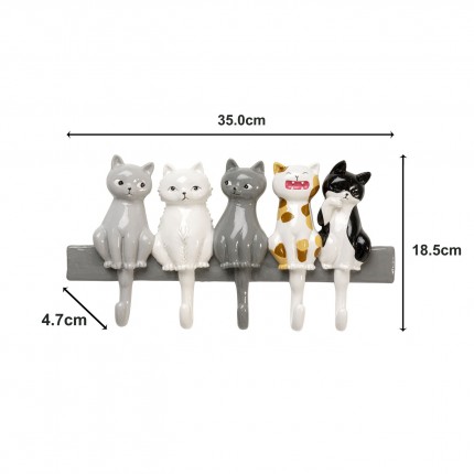 Wall Coat Rack singing cats Kare Design