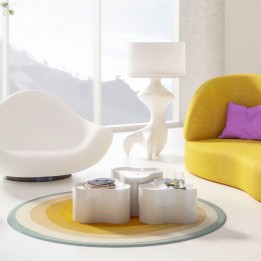 Table d appoint Lotus blanc 30cm