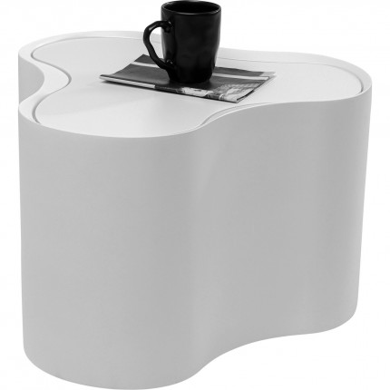 Table basse Lotus 30cm blanche Kare Design