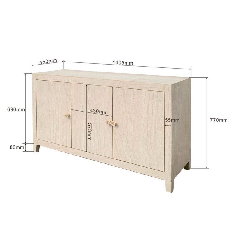 Buffet en marbre minéral - Travertino - Kare Design