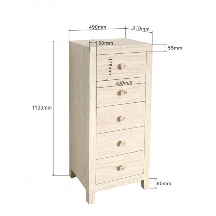 Dresser Travertino 5 drawers Kare Design