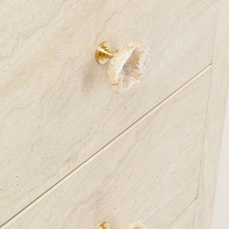 Chiffonnier en marbre minéral - Travertino - Kare Design