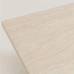 Table basse carrée en marbre minéral - Travertino - Kare Design