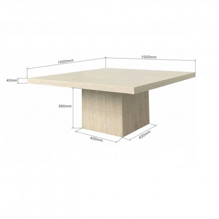Coffee Table Travertino 100x100cm Kare Design