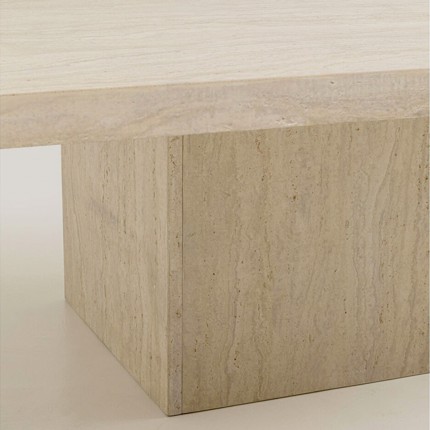 Table basse Travertino 100x100cm Kare Design