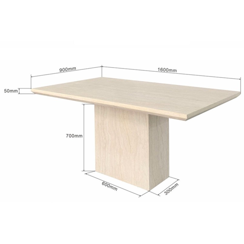Table à manger en marbre minéral - Travertino - Kare Design