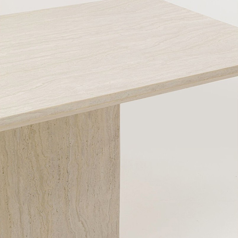 Table à manger en marbre minéral - Travertino - Kare Design