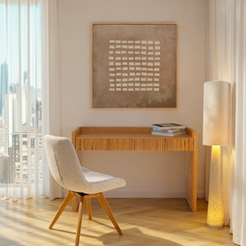 Bureau en chêne avec deux tiroirs - Brighton - Kare Design