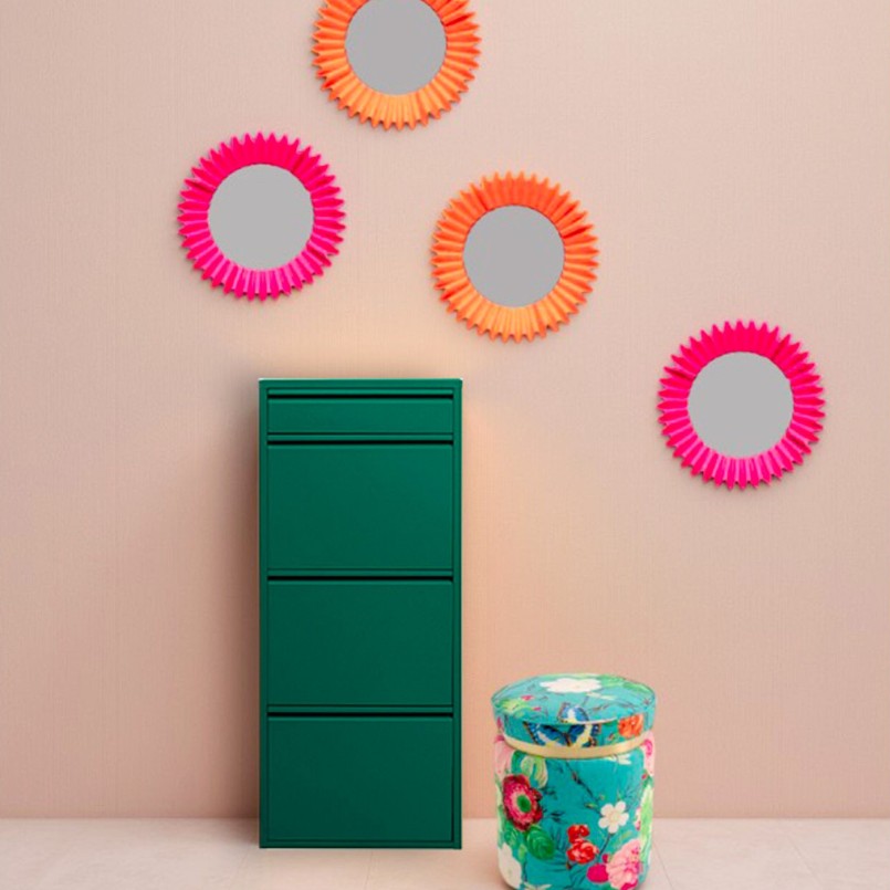 Shoe Container Caruso green 3+1 drawers Kare Design