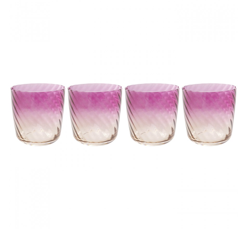 Water Glass Twist (4/set) Kare Design