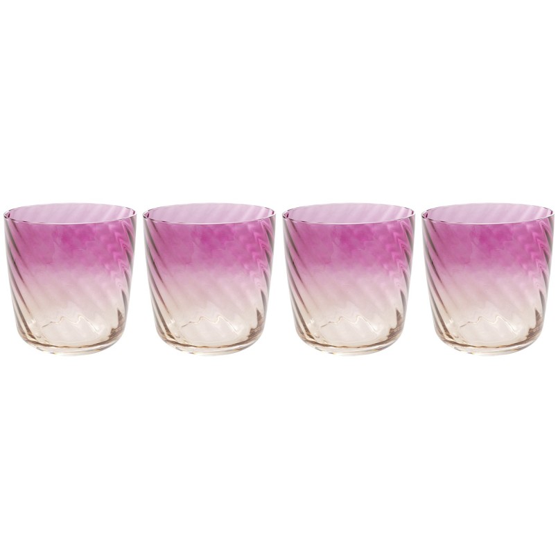 Verres à eau dégradé violet et rose - Twist - Kare Design
