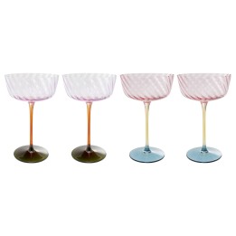 Champagne Glass Twist (4/set) Kare Design