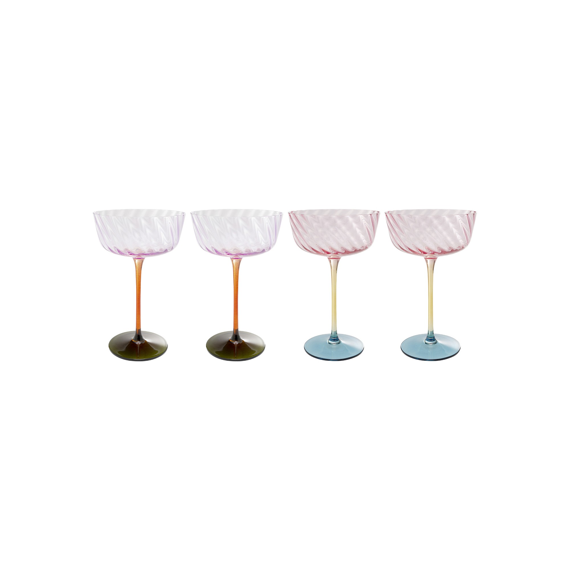 Champagne Glass Twist (4/set) Kare Design