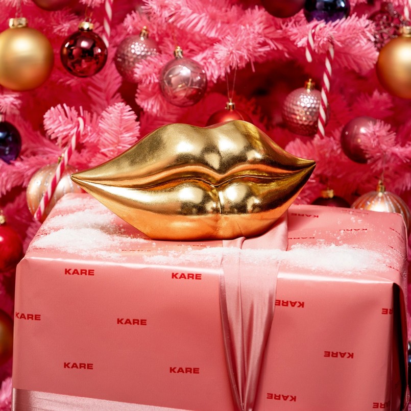 Money Box lips gold Kare Design
