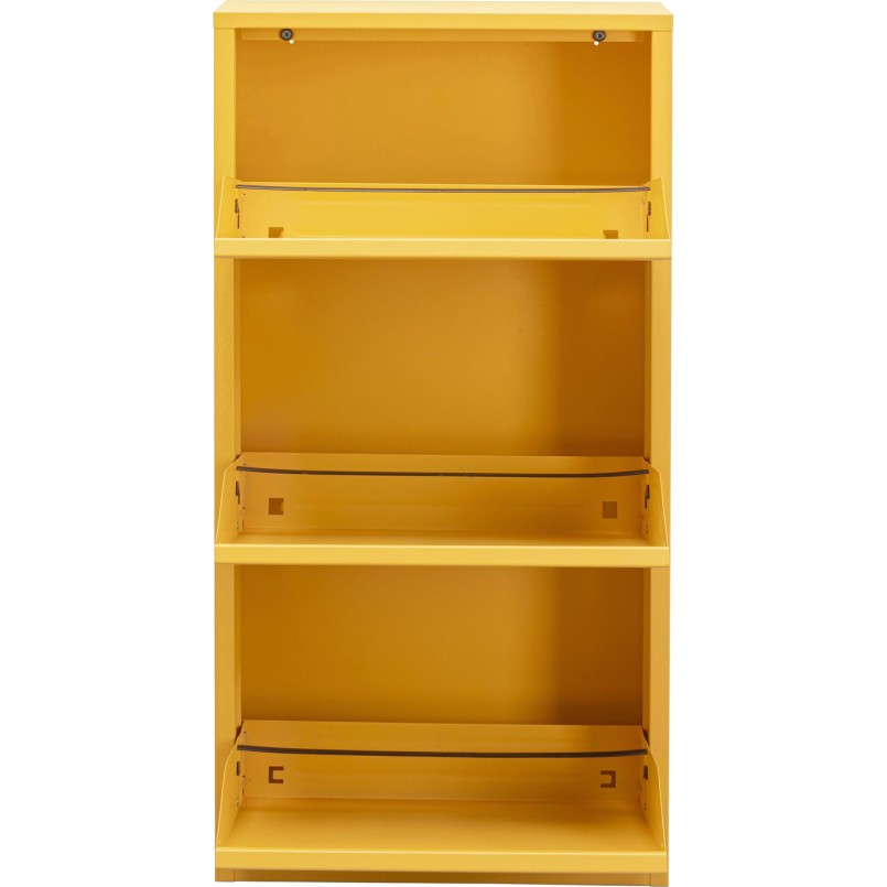 Casier à chaussures jaune 3 tiroirs - Caruso - Kare Design